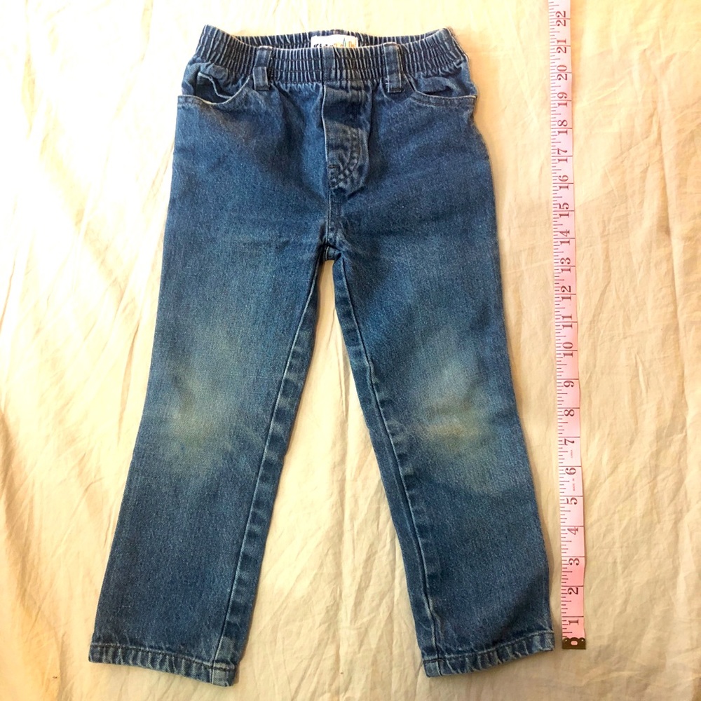 Elastic waist denim blue jeans size 3t